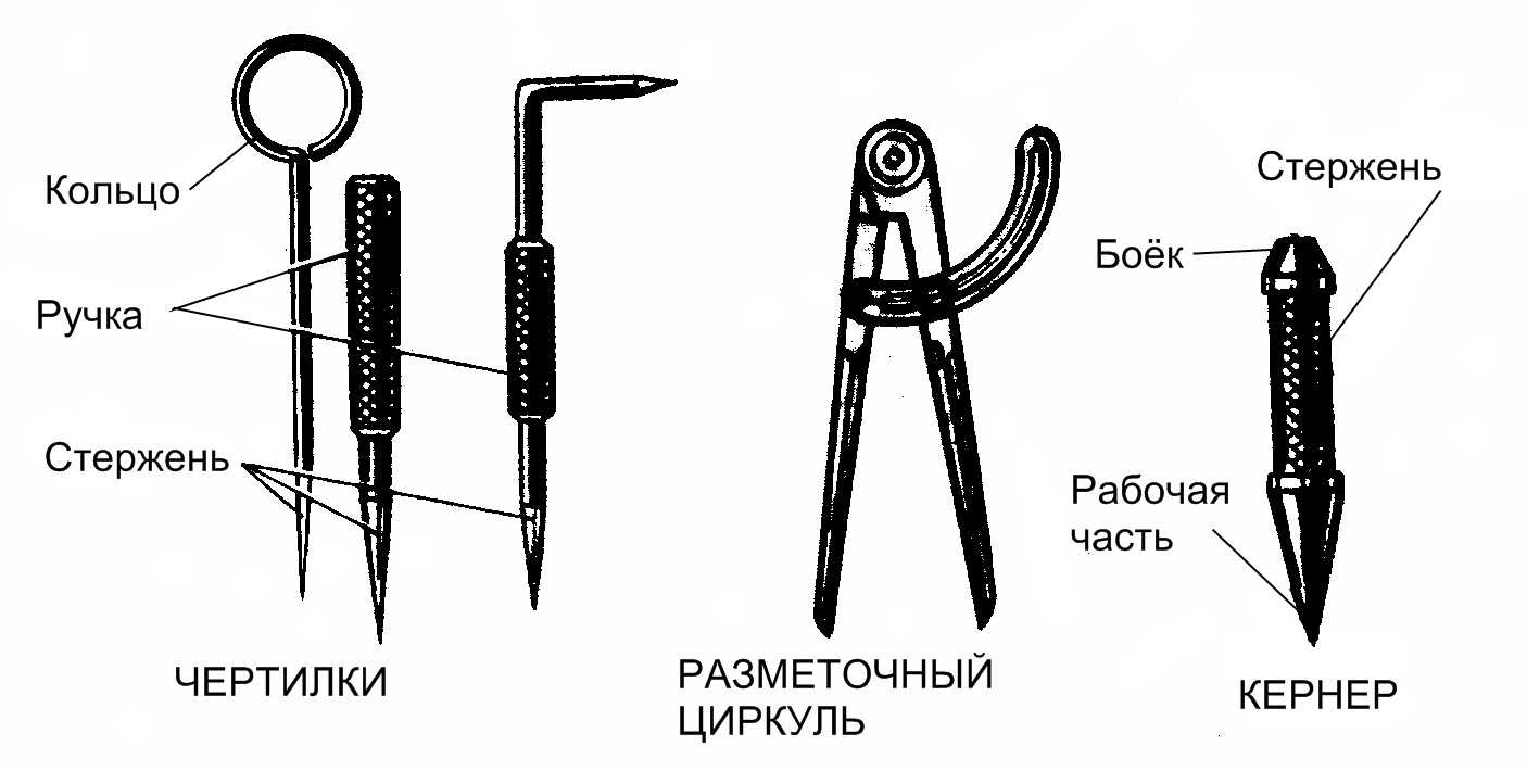 Какой разметочный инструмент применяется при разметке по чертежу