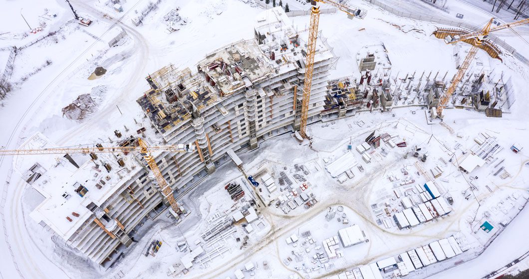 строительство зима